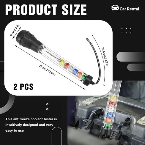 4 Pcs Antifreeze Coolant Tester Exhaust Gas Coolant Tester for Car Automotive Engine Devices in Saudi Arabia