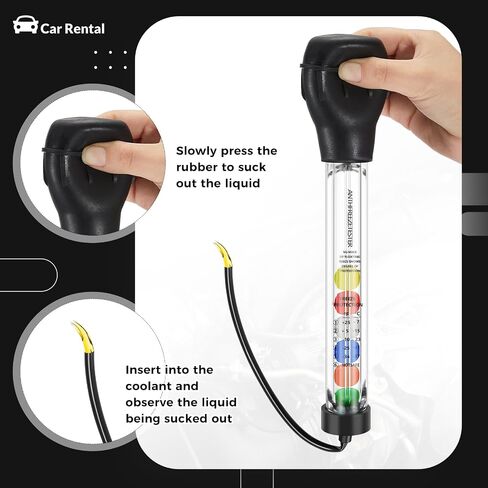 4 Pcs Antifreeze Coolant Tester Exhaust Gas Coolant Tester for Car Automotive Engine Devices in Saudi Arabia