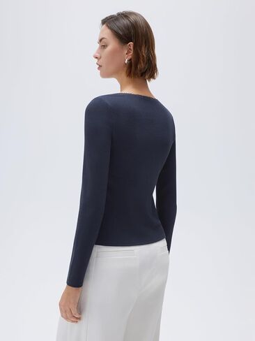 SUUKSESS Women Cotton Ribbed Long Sleeve Tops Button Down Crew Neck Lace Line Going Out Fitted Shirts in Saudi Arabia