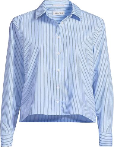 Lands' End Women's No Iron Boxy Cropped Shirt in Saudi Arabia