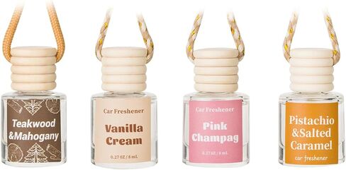 موزع معطر هواء للسيارة، معطر هواء معلق بروائح السيارة، معطرات السيارة طويلة الأمد، موزع الزيوت العطرية، زيت عطر كريم الفانيليا، قطعتان in Kuwait