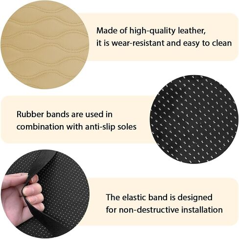 Car Center Console Cover, PU Leather Waterproof Vehicle Armrest Seat Box Cover Cushion Pad, Non Slip Soft Automotive Middle Console Protector, Universal for SUV RV Truck (Black) in Saudi Arabia