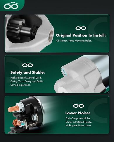 SCITOO Starter Motor لـ Ford Fusion 2006-2009، لـ Lincoln Zephyr 2006، لـ Mercury Milan 2006-2009 V6 3.0L 1.4KW 22-Teeth Automotive 17945 6E5T11000BC SR7596X in Saudi Arabia