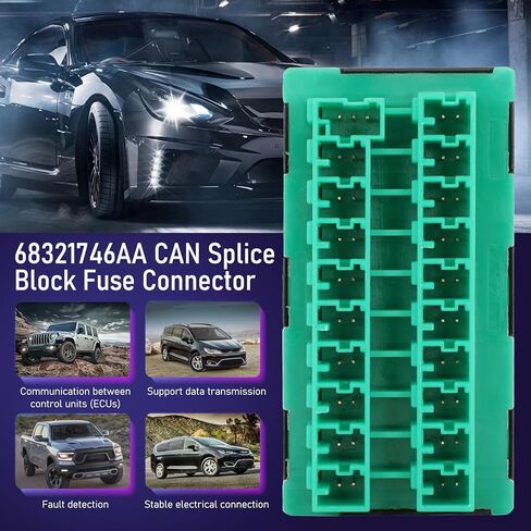 68321746AA CAN-C Buss Star Splice Block Fuse Connector مناسب لسيارة Jeep Gladiator/Wrangler 2018-2025 لسيارة Dodge Ram 1500/2500/3500 2017-2025 لسيارة Chrysler Voyager Pacifica، استبدل 2-2272352-5 in Kuwait