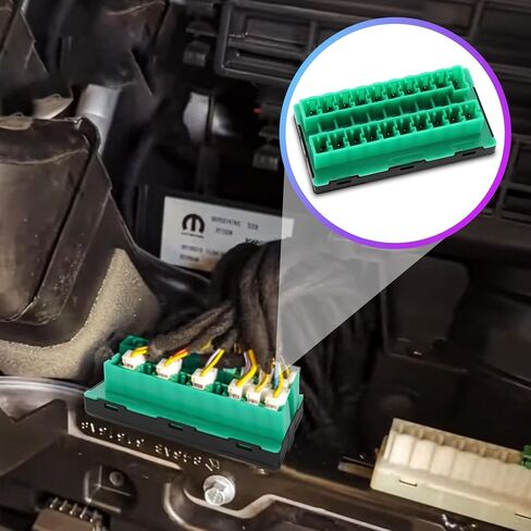 68321746AA CAN-C Buss Star Splice Block Fuse Connector مناسب لسيارة Jeep Gladiator/Wrangler 2018-2025 لسيارة Dodge Ram 1500/2500/3500 2017-2025 لسيارة Chrysler Voyager Pacifica، استبدل 2-2272352-5 in Kuwait