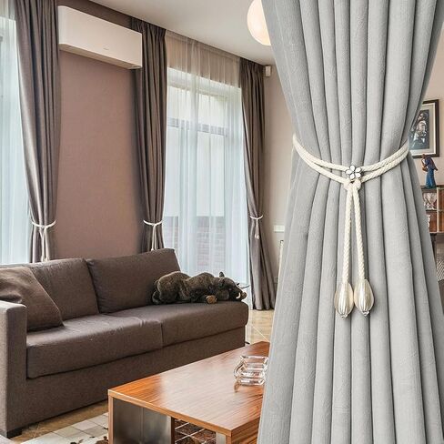 2 Pack Rope Curtain Tiebacks Holdbacks Elegant Decorative Tie Backs for Outdoor Bedroom Drapes Decoration Window Treatment in Saudi Arabia