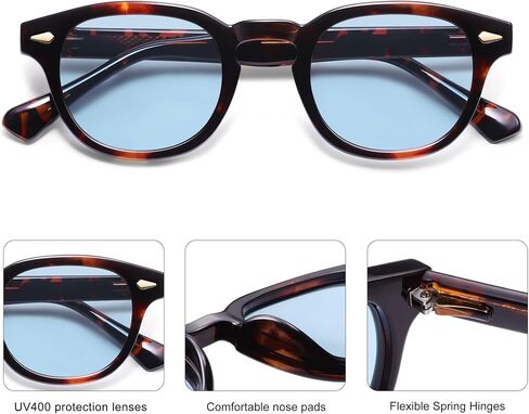 SOJOS Retro Small Round Sunglasses for Men Women Trendy Circle Style UV400 Lenses Unisex Sun Glasses SJ2251 in Saudi Arabia