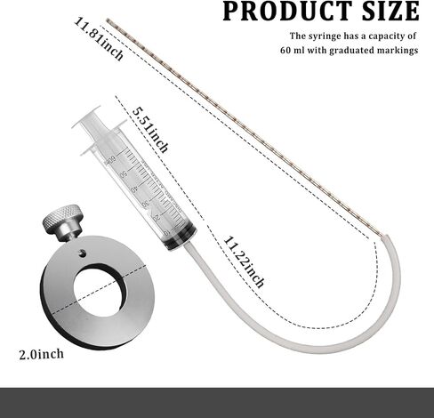 أداة مستوى زيت شوكة الدراجة النارية، مجموعة زيت شوكة الدراجة النارية عالية الدقة لإضافة أو إزالة الزيوت، مجموعة أدوات شوك الدراجات النارية الاحترافية مع حقنة 60 مل، حلقة قابلة للتعديل، خرطوم، مشابك in Kuwait