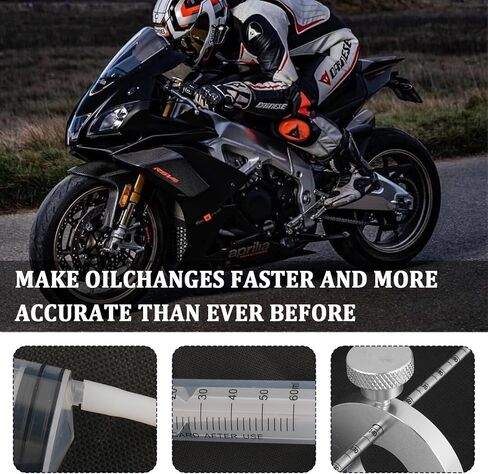 أداة مستوى زيت شوكة الدراجة النارية، مجموعة زيت شوكة الدراجة النارية عالية الدقة لإضافة أو إزالة الزيوت، مجموعة أدوات شوك الدراجات النارية الاحترافية مع حقنة 60 مل، حلقة قابلة للتعديل، خرطوم، مشابك in Kuwait