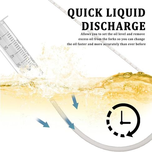 أداة مستوى زيت شوكة الدراجة النارية، مجموعة زيت شوكة الدراجة النارية عالية الدقة لإضافة أو إزالة الزيوت، مجموعة أدوات شوك الدراجات النارية الاحترافية مع حقنة 60 مل، حلقة قابلة للتعديل، خرطوم، مشابك in Kuwait