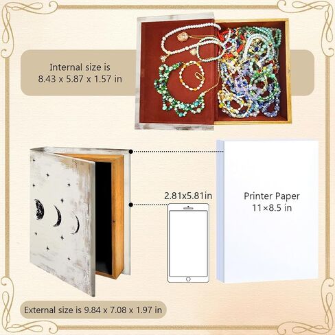 Decorative Book Box, Vintage Storage Book Box Green Fake Book Box, Book Shaped Trinket Storage Box Leather Embossed Faux Books for Hidden Jewelry, Photos, Greeting Cards, Remotes in Kuwait