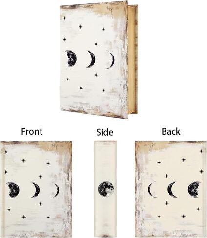 Decorative Book Box, Vintage Storage Book Box Green Fake Book Box, Book Shaped Trinket Storage Box Leather Embossed Faux Books for Hidden Jewelry, Photos, Greeting Cards, Remotes in Kuwait