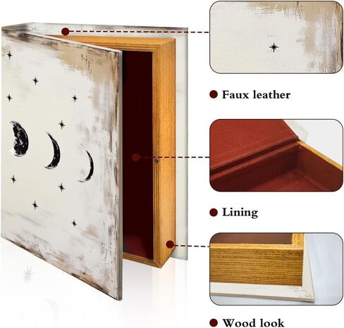 Decorative Book Box, Vintage Storage Book Box Green Fake Book Box, Book Shaped Trinket Storage Box Leather Embossed Faux Books for Hidden Jewelry, Photos, Greeting Cards, Remotes in Kuwait