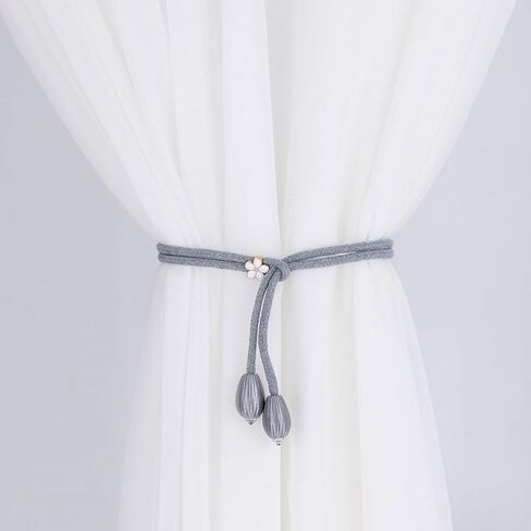 2 Pack Rope Curtain Tiebacks Holdbacks Elegant Decorative Tie Backs for Outdoor Bedroom Drapes Decoration Window Treatment in Saudi Arabia