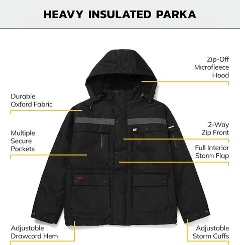 CAT Men's Heavy Insulated Parka (Regular and Big & Tall Sizes) in Saudi Arabia