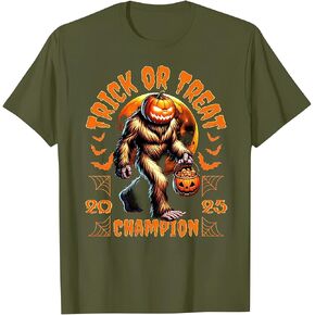 Halloween Funny Pumpkin T Shirt, 2025 Trick of Treat Champion Novelty T Shirts, Halloween Teen Boy Girl T Shirts in Kuwait