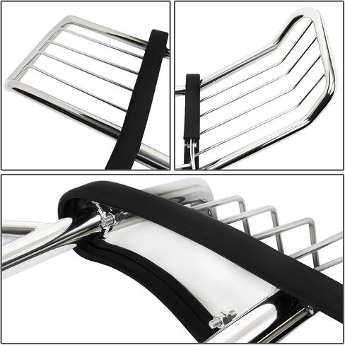 Auto Dynasty Front Bumper Protector Brush Grille Guard (Chrome) Compatible with Chevy Silverado 1500 HD / 2500 03-07 in Saudi Arabia