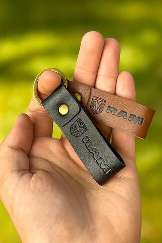 RAM Keychain Genuine Leather – Officially Licensed Dodge Ram 1500 Accessories Truck Key Chain Accessories in Saudi Arabia