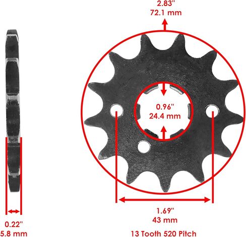 Caltric Drive Chain and Sprocket Kit Compatible with Yamaha Raptor 350 YFM350 ATV 2004-2013 in Saudi Arabia
