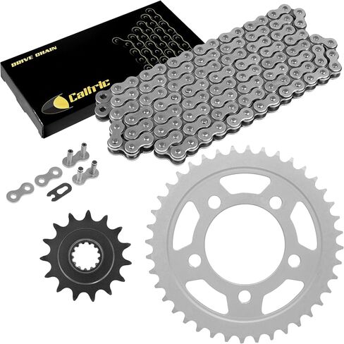 Caltric Drive Chain and Sprockets Compatible with Honda Rebel 500 CMX500 2017 2018 2019 2020 2021 2022 2023/40540-MGS-D31 in Saudi Arabia