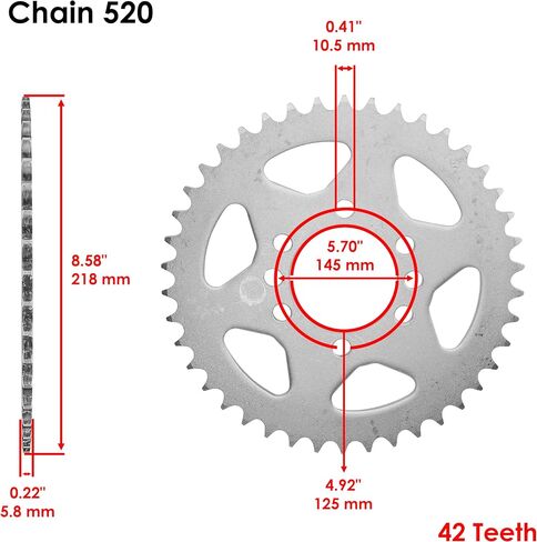 Caltric Gold O-Ring Drive Chain and Sprockets Kit Compatible with Suzuki LT250R Quadracer 250 1985-1993 in Saudi Arabia