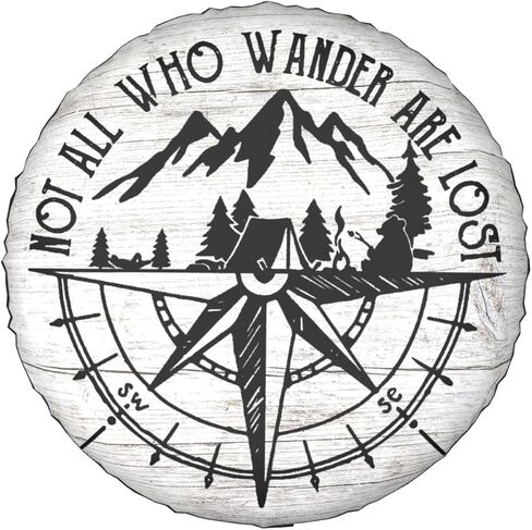 Not All Those Who Wander are Lost Spare Tire Cover Wheel Protectors Waterproof Dust-Proof Wheel Covers Universal for Wrangler Rv SUV Truck Camper Travel Trailers 14" 15" 16" 17" in Saudi Arabia