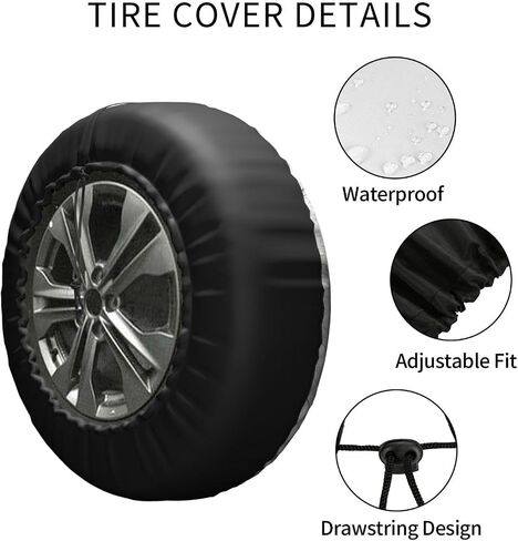 Not All Those Who Wander are Lost Spare Tire Cover Wheel Protectors Waterproof Dust-Proof Wheel Covers Universal for Wrangler Rv SUV Truck Camper Travel Trailers 14" 15" 16" 17" in Saudi Arabia