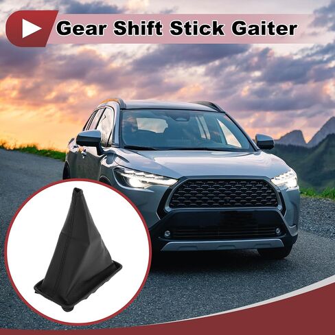 1 Pc Gear Shift Stick Gaiter for Toyota Corolla 2001-2013 Gear Stick Knob Cover Boot Shift Cover No.5880812180B0 Black Faux Leather in Saudi Arabia