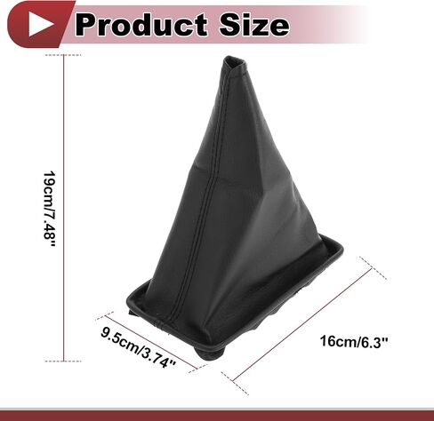 1 Pc Gear Shift Stick Gaiter for Toyota Corolla 2001-2013 Gear Stick Knob Cover Boot Shift Cover No.5880812180B0 Black Faux Leather in Saudi Arabia
