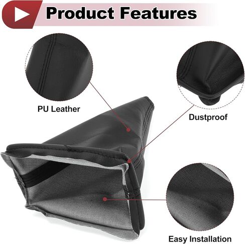 1 Pc Gear Shift Stick Gaiter for Toyota Corolla 2001-2013 Gear Stick Knob Cover Boot Shift Cover No.5880812180B0 Black Faux Leather in Saudi Arabia