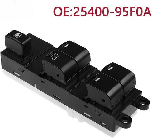2540095F0A 25400-95F0A مفتاح الطاقة الرئيسي للنافذة الأمامية اليسرى 1 قطعة in Saudi Arabia