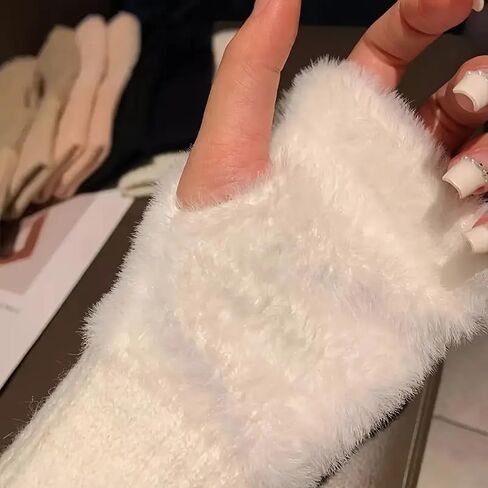 1Pair Women'S Cozy Fingerless Gloves - Soft, Warm, and Stylish Winter Gloves for Cold Weather or Casual Wear in Saudi Arabia