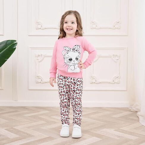 Toddler Valentines Day Outfit Girl Valentines Outfit Heart Graphic Sweatshirts Tops Tutu Leggings with Skirt 3t-9t in Saudi Arabia