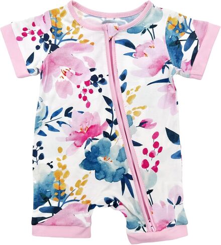 Bow Dream Baby Girl Romper 2 pack Bamboo Rayon Baby Clothes Short Sleeve Jumper Baby Girls’s One-Piece Rompers Summer in Kuwait