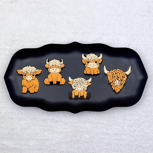 Joyhey 9 Pcs Highland Cattle Shoe Charms Highland Cow Charm Decoration for Clog in Kuwait