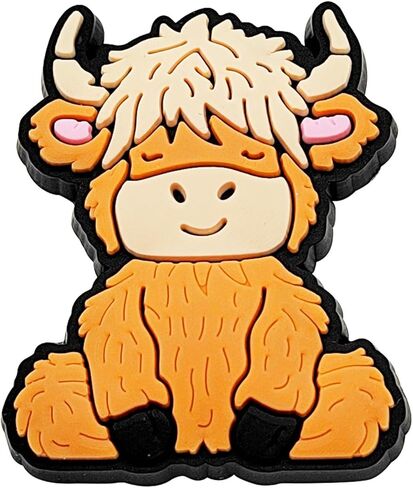 Joyhey 9 Pcs Highland Cattle Shoe Charms Highland Cow Charm Decoration for Clog in Kuwait