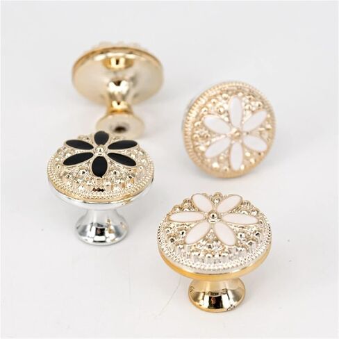10 Pieces of Kitchen Cabinet Storage Handles Wardrobe Closet Drawer Furniture(Gold Black) in Saudi Arabia