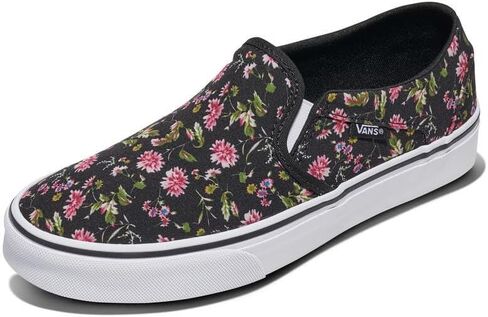 حذاء Asher سهل الارتداء للنساء من Vans | أحذية رياضية مريحة للمشي، للأزياء والارتداء اليومي، أسود زهري داكن، 10 in Saudi Arabia