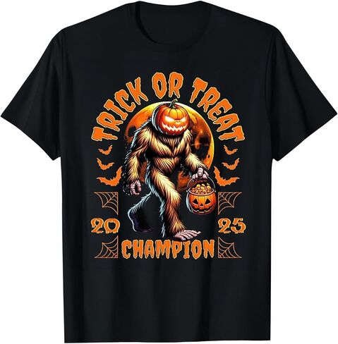 Halloween Funny Pumpkin T Shirt, 2025 Trick of Treat Champion Novelty T Shirts, Halloween Teen Boy Girl T Shirts in Kuwait