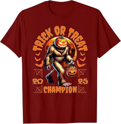 Halloween Funny Pumpkin T Shirt, 2025 Trick of Treat Champion Novelty T Shirts, Halloween Teen Boy Girl T Shirts in Kuwait
