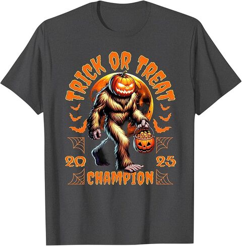 Halloween Funny Pumpkin T Shirt, 2025 Trick of Treat Champion Novelty T Shirts, Halloween Teen Boy Girl T Shirts in Kuwait