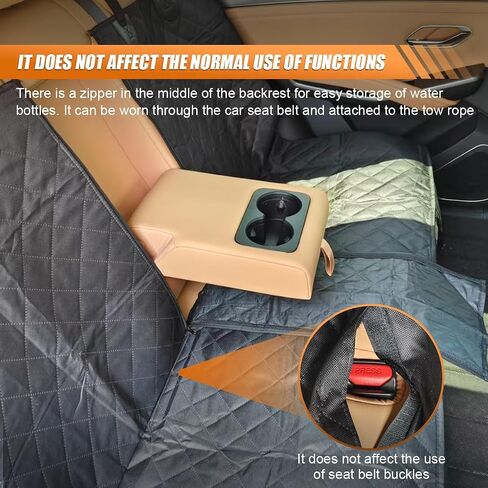 Car Back Seat Cover for Dog, Waterproof Nonslip Car Seat Protector for Pet Kids, Pet Bench Backseat Cover for Cars SUVs Trucks, 53" in Saudi Arabia