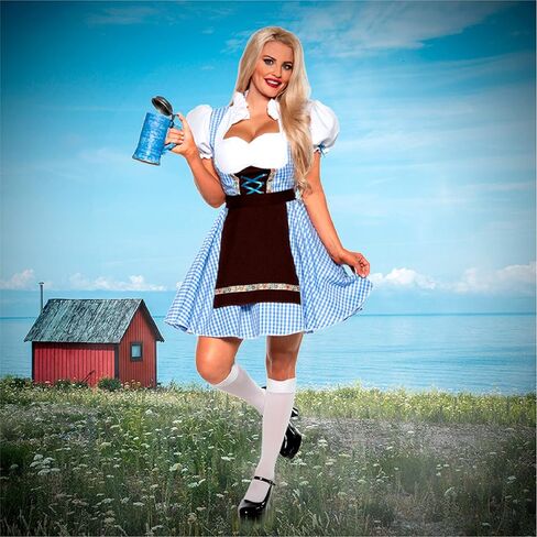 UnderWRAPS Oktoberfest Beer Girl - زي الهالوين للبالغين من Beer Maiden للنساء in Saudi Arabia
