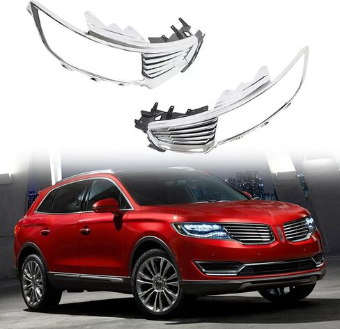 for 2016-2018 Lincoln MKX Front Upper Grille Grill Assembly Chrome Pair LH+RH in Saudi Arabia