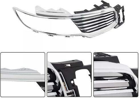 for 2016-2018 Lincoln MKX Front Upper Grille Grill Assembly Chrome Pair LH+RH in Saudi Arabia