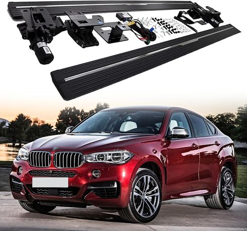 لوحة تشغيل كهربائية قابلة للنشر، دواسة جانبية، قضيب Nerf من الألومنيوم يناسب 2012-2019 BMW X6 in Saudi Arabia