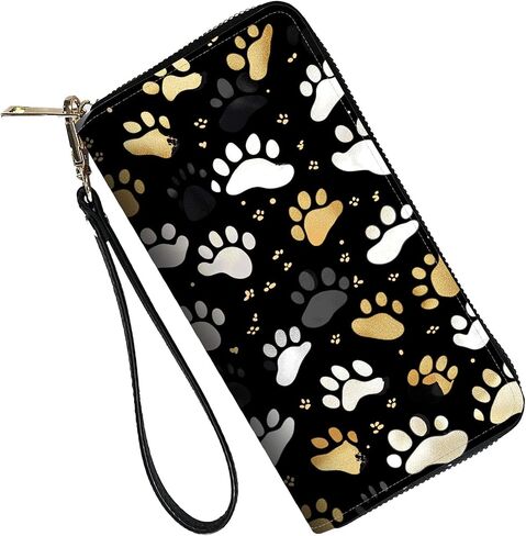 RFID Blocking Leather Wallet for Women – Large Capacity Zip Around Clutch with 8 Card Slots,32 Cash Pockets & Coin Zipper,Leopard Print in Saudi Arabia