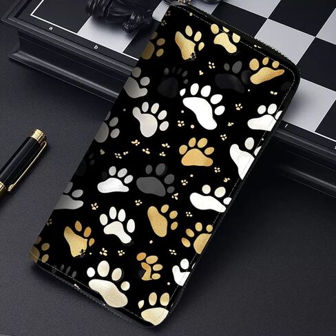 RFID Blocking Leather Wallet for Women – Large Capacity Zip Around Clutch with 8 Card Slots,32 Cash Pockets & Coin Zipper,Leopard Print in Saudi Arabia