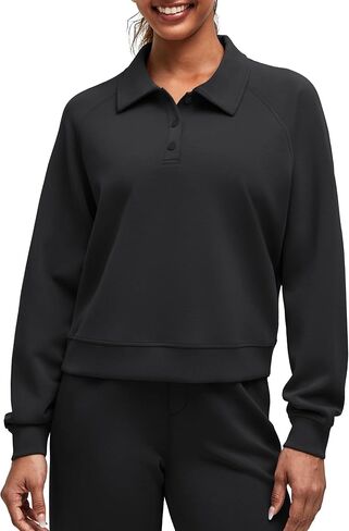 G4Free Smoofit Modal Soft Women's Polo Sweatshirts Pullover Long Sleeve Button Up Casual Tops in Saudi Arabia