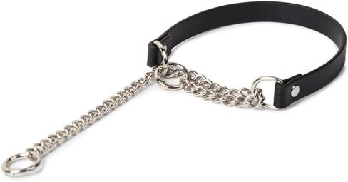 hehuanbj Black leather necklace with chain - Adjustable gothic necklace for women - punk rock fashion - for cosplay, parties in Saudi Arabia